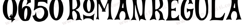 Q650 Roman Regular字体转换